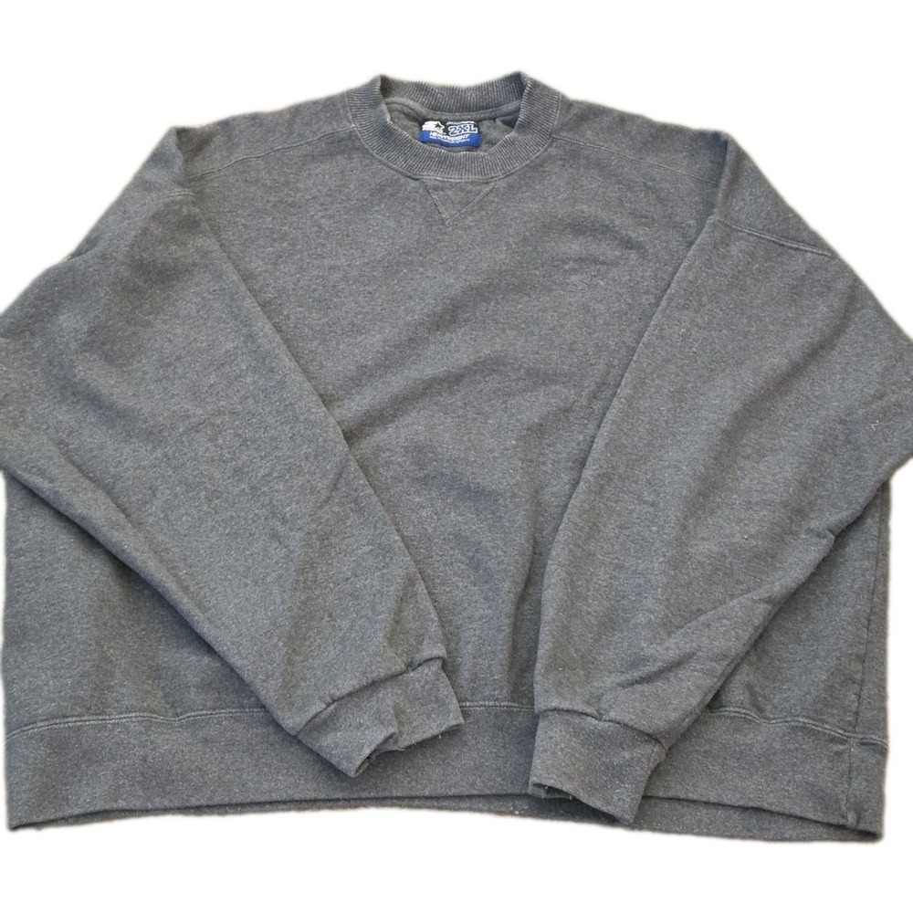 Vintage Starter Pro80 Heavyweight Crew Neck Sweatshirt Gray Men's XXL Oversized